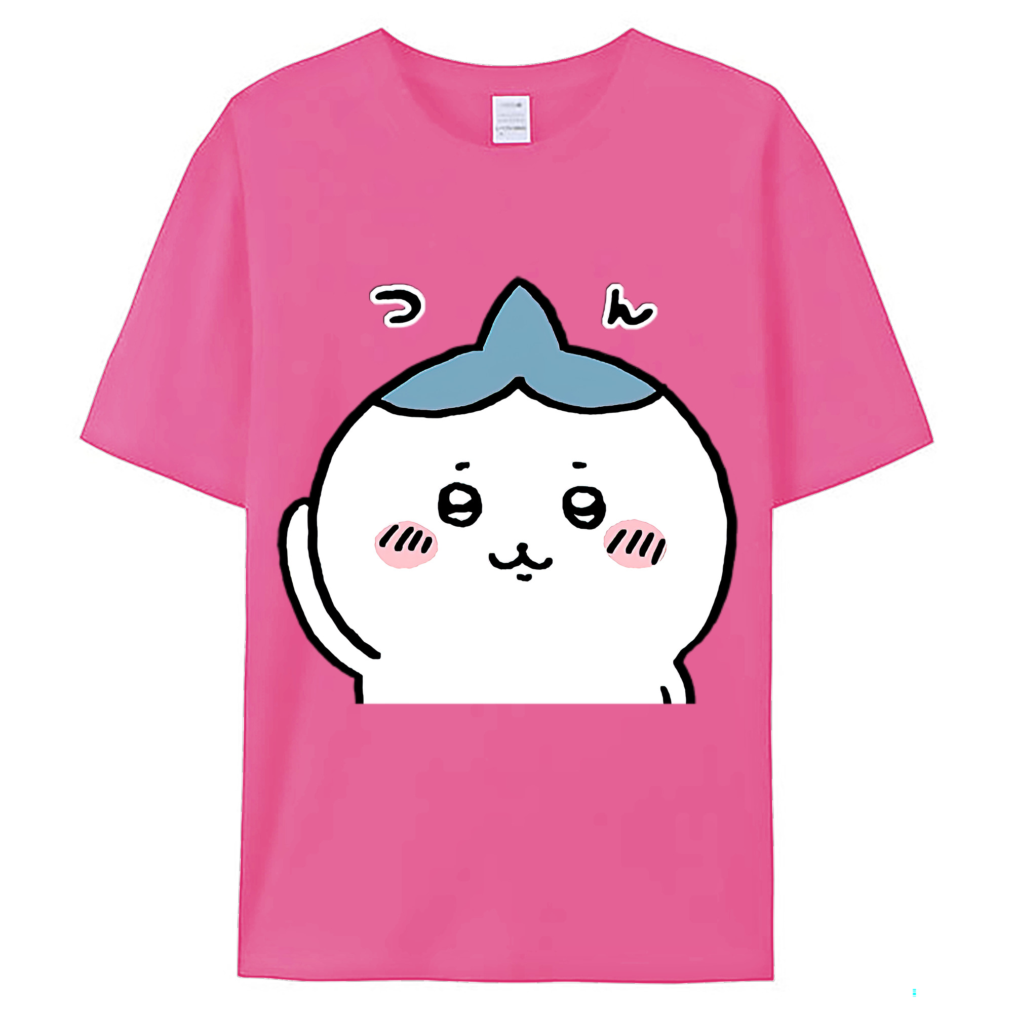 （画像用） ちいかわ ハチワレ Chii-kawa hachiware レディースカジュアルプリントTシャツ（綿100％）